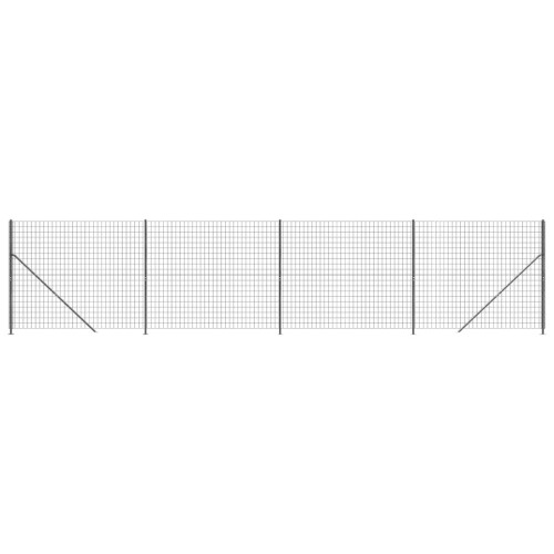 VidaXL vidaXL Maschendrahtzaun mit Bodenflansch Anthrazit 1,4x10 m 1