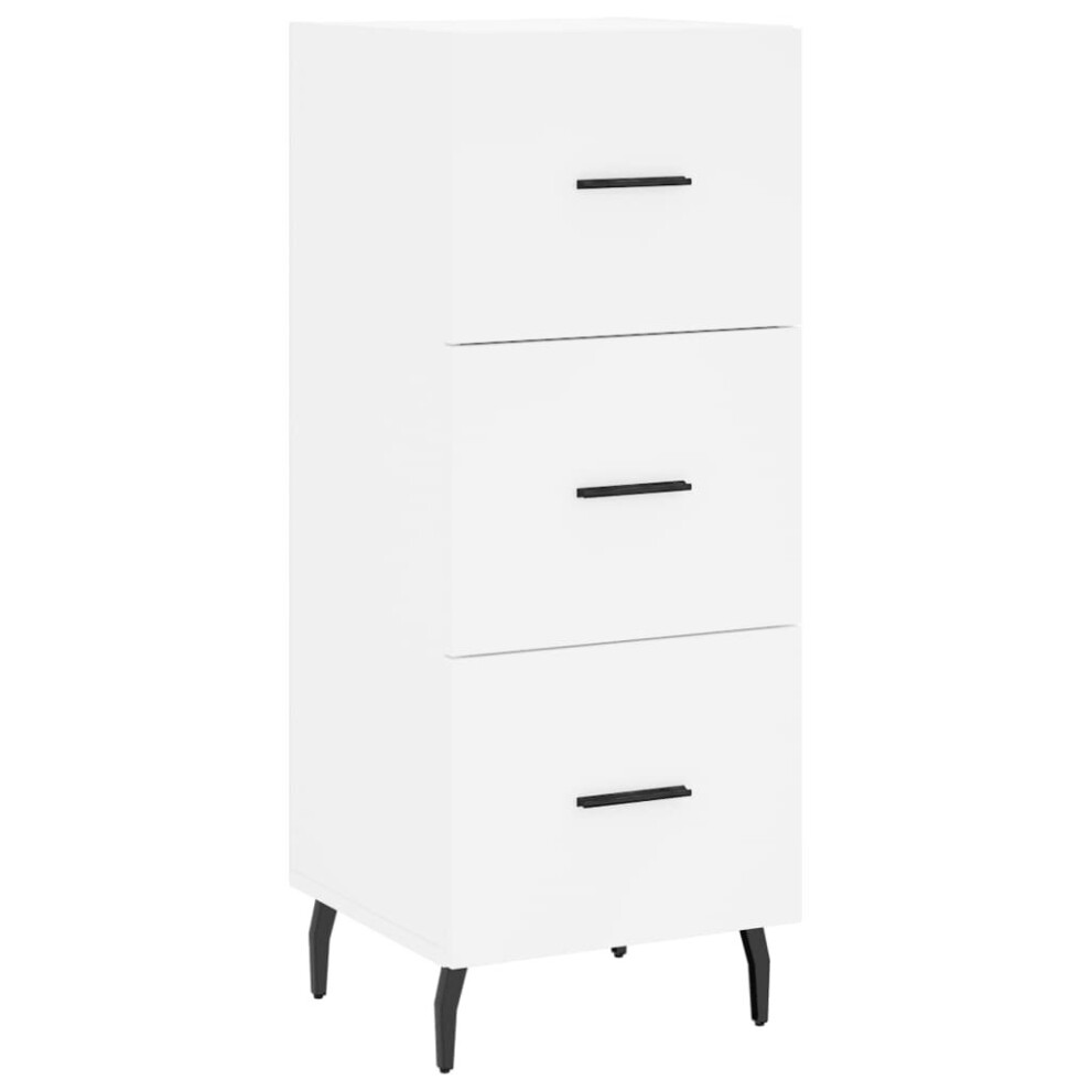 Vidaxl (White) Sideboard Storage Cabinet Cupboard Side Cabinet White Engineered Wood