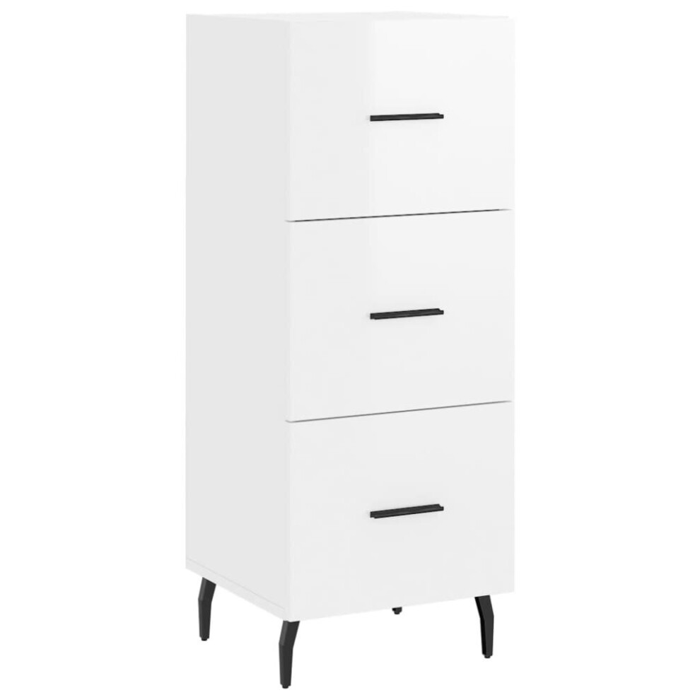 (high gloss white) vidaXL Sideboard Storage Cabinet Cupboard Side Cabinet White Engineered Wood