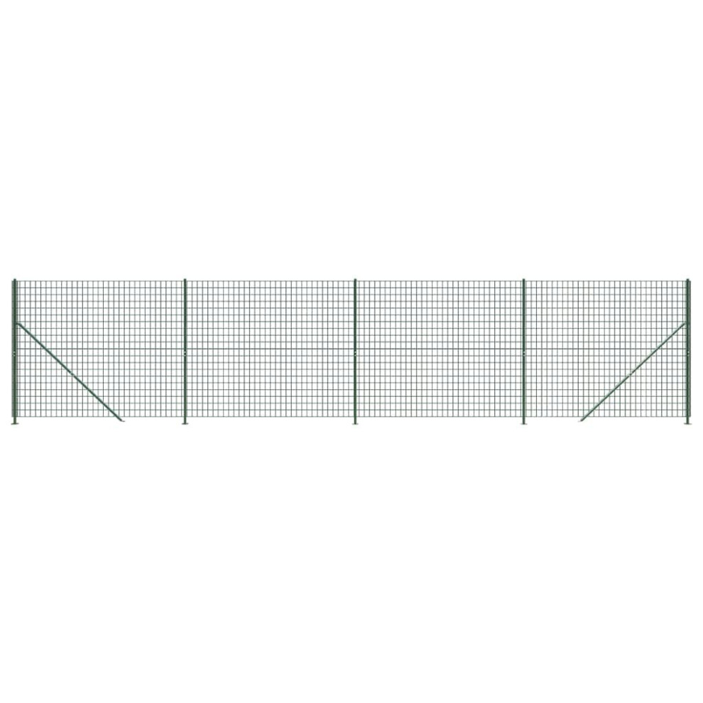 (green, 1.8 x 10 m) vidaXL Wire Mesh Fence Garden Wire Fencing Mesh with Flange Anthracite 2x25 m