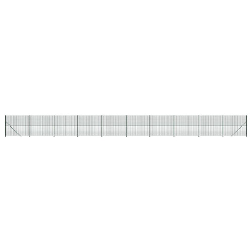 VidaXL vidaXL Maschendrahtzaun mit Bodenflansch Grün 2,2x25 m 1