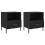 VidaXL (black, 2 pcs) vidaXL Bedside Cabinet Bed Table Nightstand Side Table White Engineered Wood 2