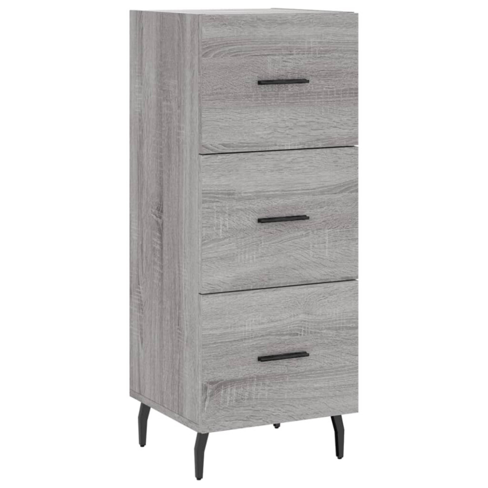 Vidaxl (Grey Sonoma) Sideboard Storage Cabinet Cupboard Side Cabinet White Engineered Wood