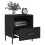VidaXL (black, 2 pcs) vidaXL Bedside Cabinet Bed Table Nightstand Side Table White Engineered Wood 3