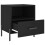 VidaXL (black, 2 pcs) vidaXL Bedside Cabinet Bed Table Nightstand Side Table White Engineered Wood 5