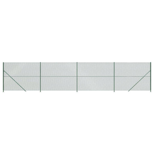 VidaXL vidaXL Maschendrahtzaun mit Bodenflansch Grün 1,6x10 m 1