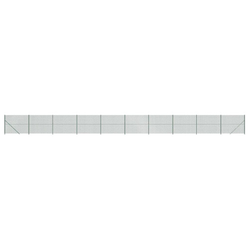 VidaXL vidaXL Maschendrahtzaun mit Bodenflansch Grün 2,2x25 m 1