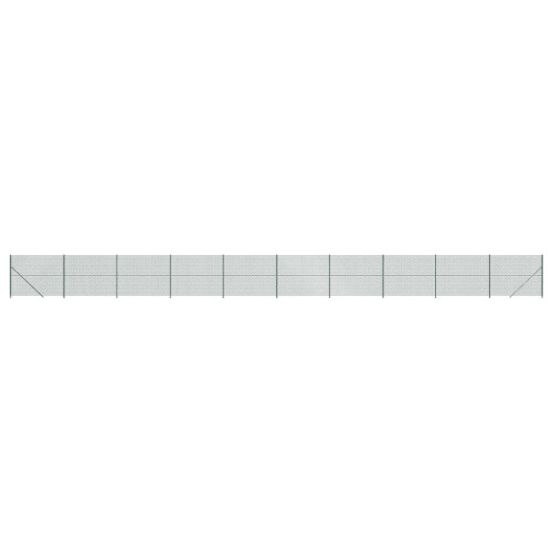 VidaXL vidaXL Maschendrahtzaun mit Bodenflansch Grün 1,6x25 m 1