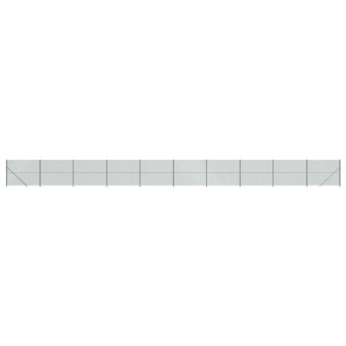 VidaXL vidaXL Maschendrahtzaun mit Bodenflansch Grün 1,8x25 m 1