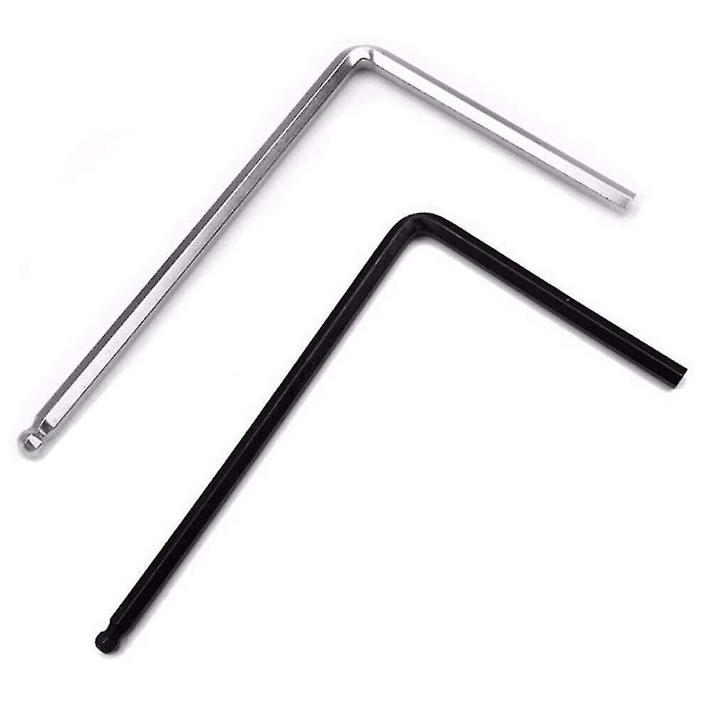 2 Pcs Guitar Wrench   4mm Ball   Silver 5mm Ball   Length 125mm  Width 75mm  Metal Wrench Tool  Guitar Allen Wrench