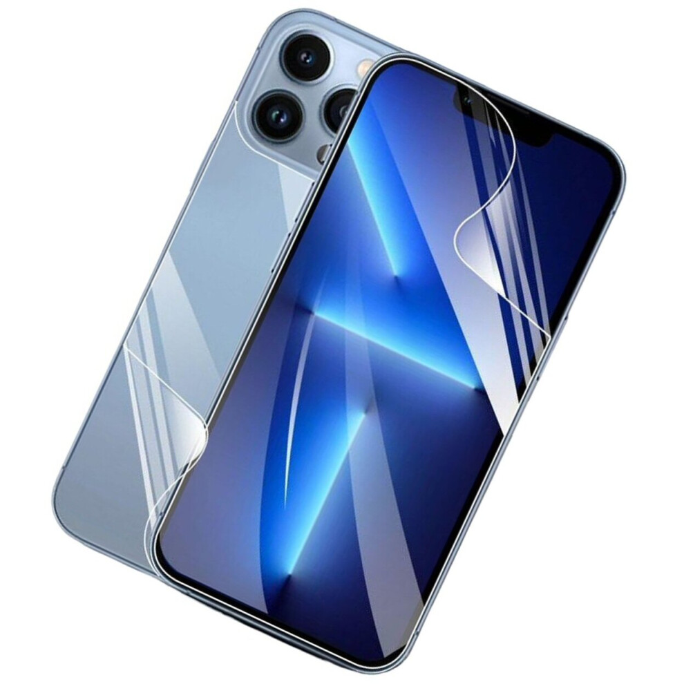 Compatible With Iphone 15 Pro - Both Screen And Back Hydrogel Full Cover Protectors 9145584622703