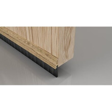 (3 Pack) STORMGUARD 02AM0010838LWO BDS Cover Clip Bottom of The Door Brush Draught Seal, Light Oak, 838 mm