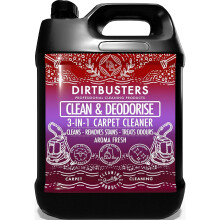 Dirtbusters Carpet Cleaner Solution Cleaning Shampoo, Clean & Deodorise with Reactivating Odour Treatment, Aroma Fresh (5L)