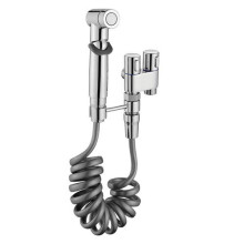 (Silver) Toilet Bidet Sprayer Set Handheld Faucet