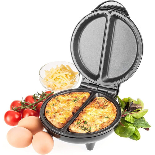 Dual Omelette Maker Electric-Easy Clean Non-Stick Cooking Plate 1