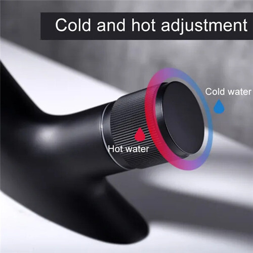 (Black) Modern Waterfall Faucet Luxury Bathroom Sink Taps 2