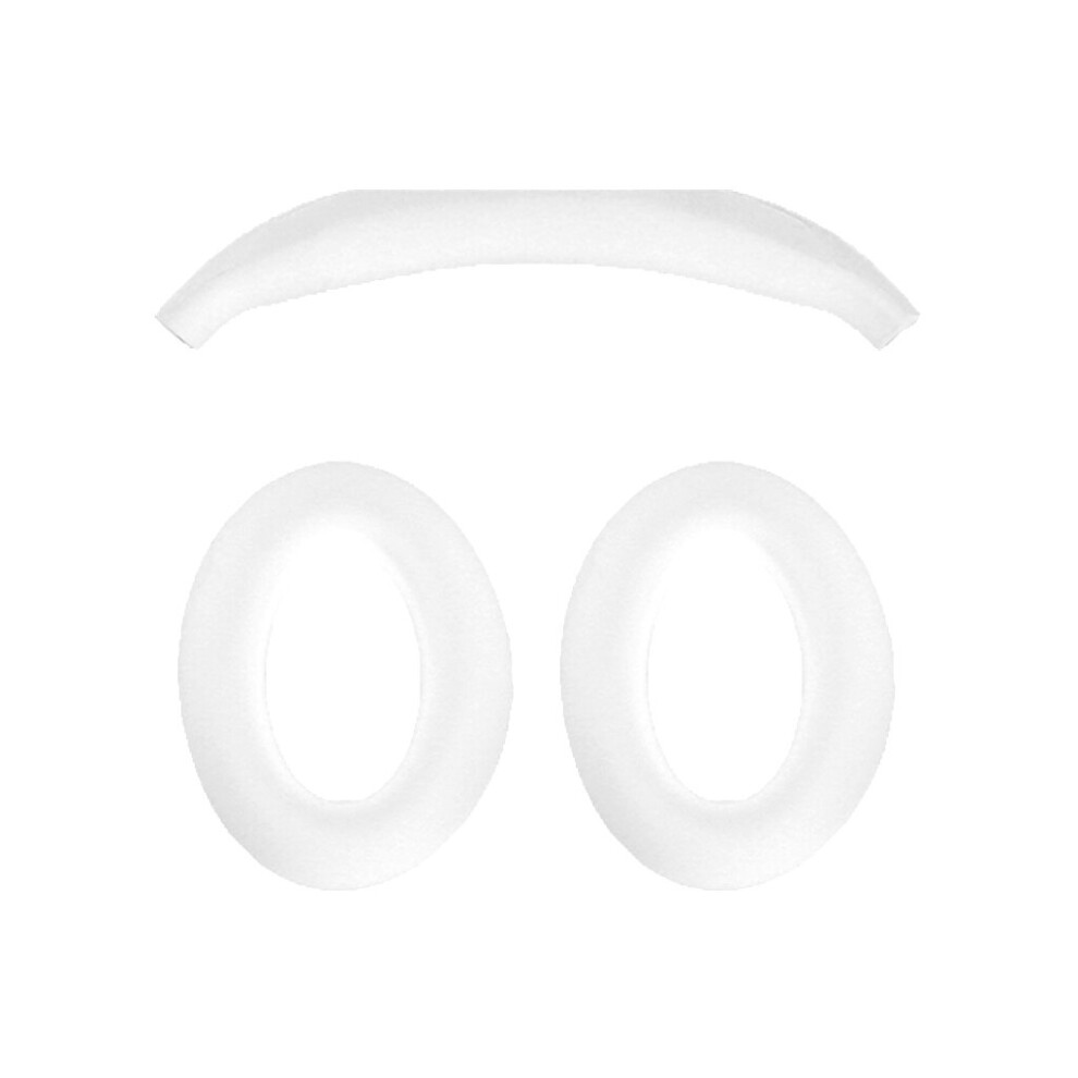 (White) Protective Headphone Ear Covers for QC45 QC35 QC25 QC15 AE2 Headphone Washable Protective Earpad Cushion Accessories