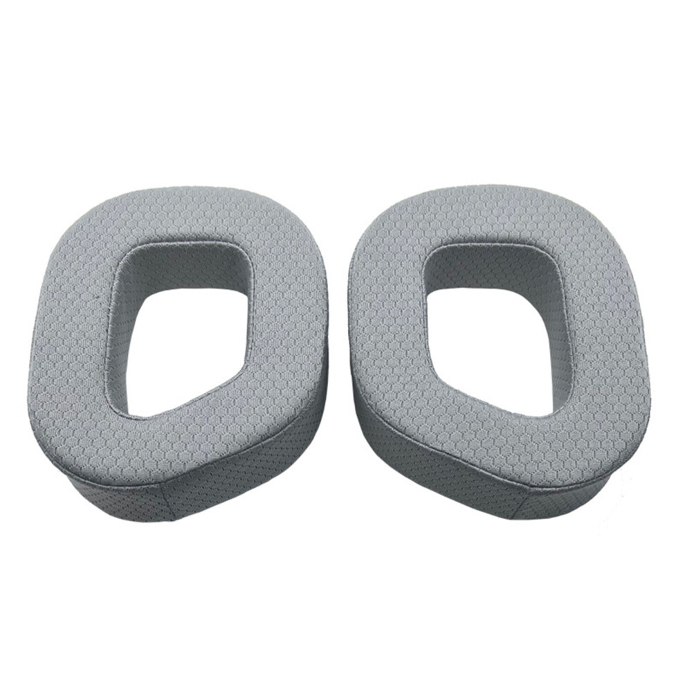 (Gray, net) Protective Earpads Ear Pads Muffs Cushion Repair Part for CORSAIR HS80 RGB Headphone Earmuffs Round Earcups