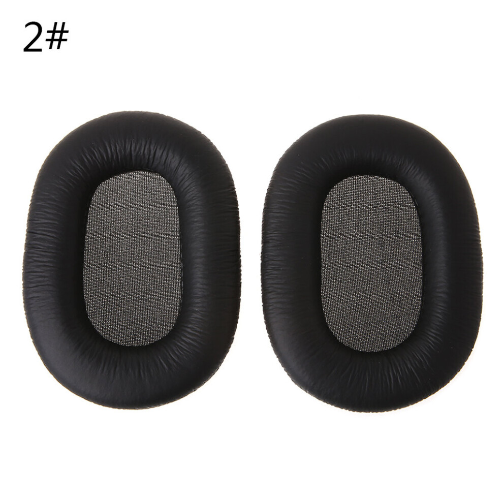 (Style 2) Sponge Ear Pads Pillow Cover Black 1Pair Memory Foam Black Replacement for MDR-7506 MDR-V6 MDR-CD900ST