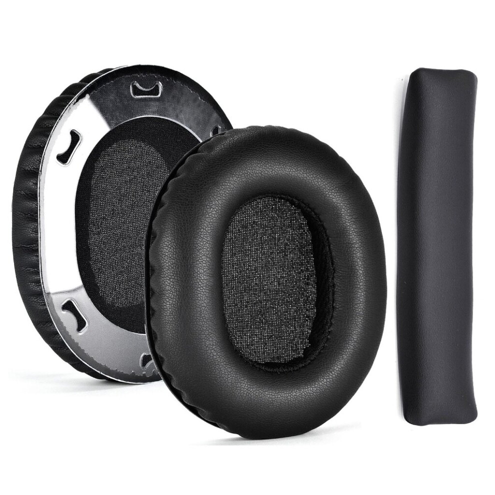 2xDurable Protein Ear Pads for ATH-M70X Headphone Sleeves Earmuff Easily Replaced Ear Pads Sleeves Cover Headband