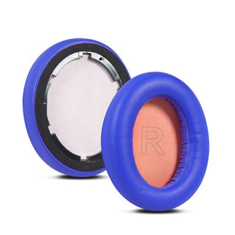 (Q10 Bottom) 1Pair Earphone Cover Headphone Holster For Anker Sound-Core Life Q10 Blue/Orange