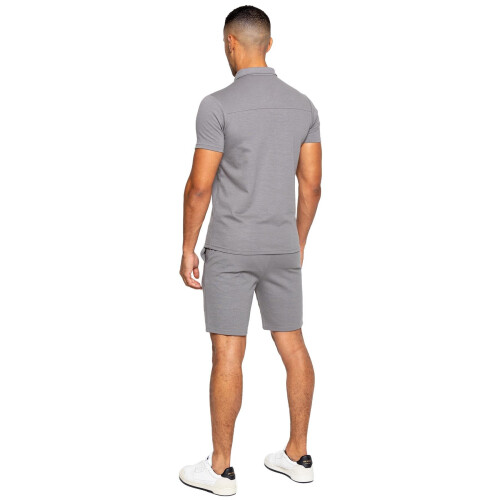 Ze Enzo (L, Grey) Enzo Mens Polo Tracksuit Set 1