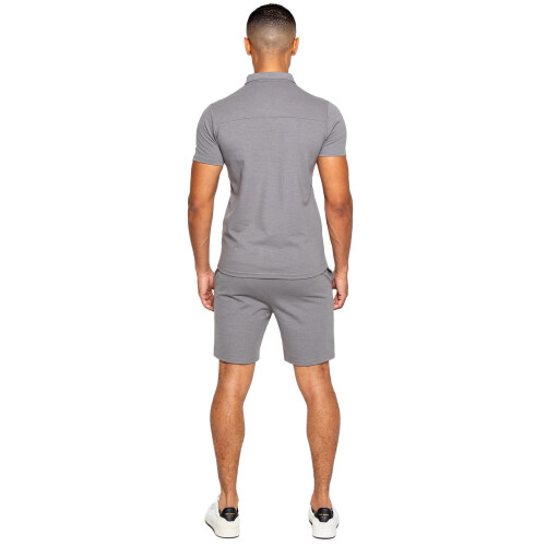 Ze Enzo (L, Grey) Enzo Mens Polo Tracksuit Set 2