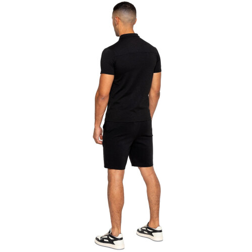 Ze Enzo (S, Black) Enzo Mens Polo Tracksuit Set 1