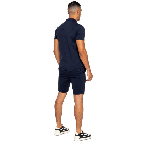 Ze Enzo (M, Navy) Enzo Mens Polo Tracksuit Set 1