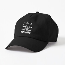 Unisex Strapback Dad Hat Baseball Cap Just A Boy Who Loves Fishing Funny Fishing Lovers