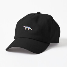 Unisex Strapback Dad Hat Baseball Cap Rainbow Longneck Dinosaur
