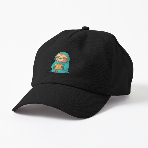 Unisex Strapback Dad Hat Baseball Cap Sloth in a bathrobe with book 2