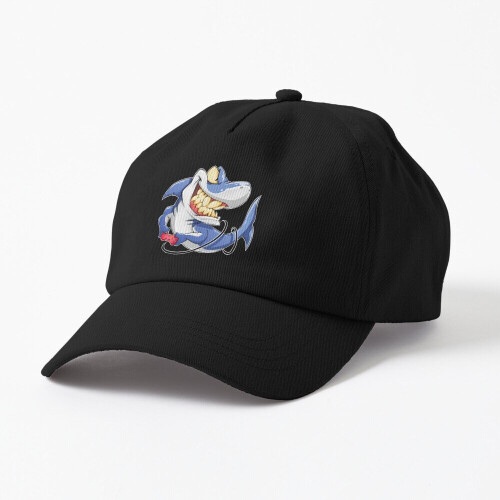 Unisex Strapback Dad Hat Baseball Cap video game controller shark