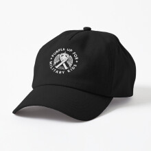 Unisex Strapback Dad Hat Baseball Cap purple up for military kids