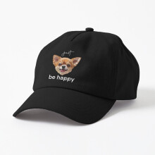 Unisex Strapback Dad Hat Baseball Cap Just Be Happy Chihuahua Dog Lover