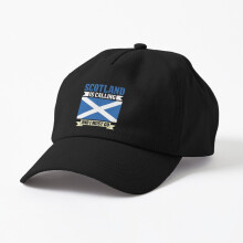 Unisex Strapback Dad Hat Baseball Cap Scotland is calling and I must go - Flag of Scotland