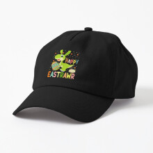 Unisex Strapback Dad Hat Baseball Cap Easter Saurus Funny Gifts For Easter Day