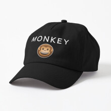 Unisex Strapback Dad Hat Baseball Cap Monkey smiley with Monkey written