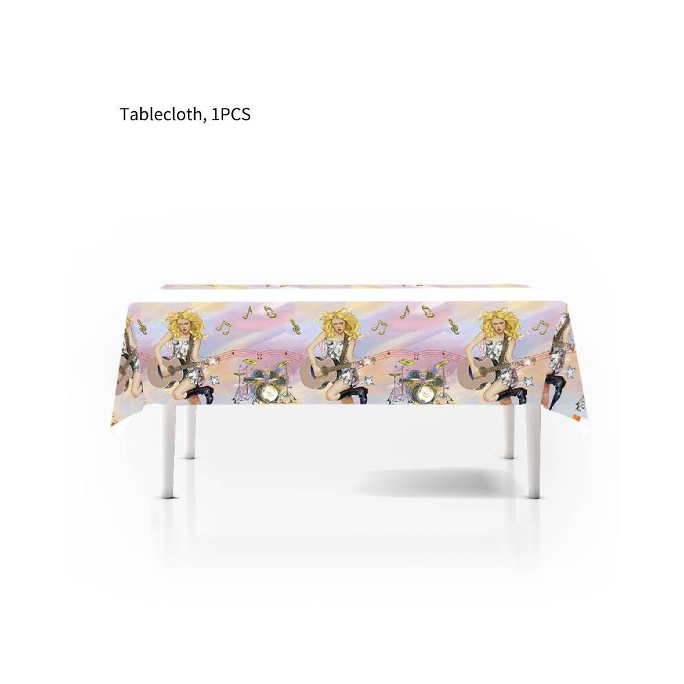 (Tablecloth) Taylor Themed Swift Party Supplies Decoration Balloons Banner Tablecloth Napkins