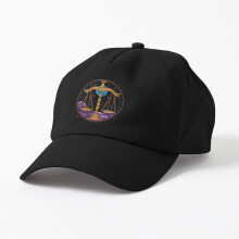 Unisex Strapback Dad Hat Baseball Cap Purple Aesthetic Libra Zodiac Sign
