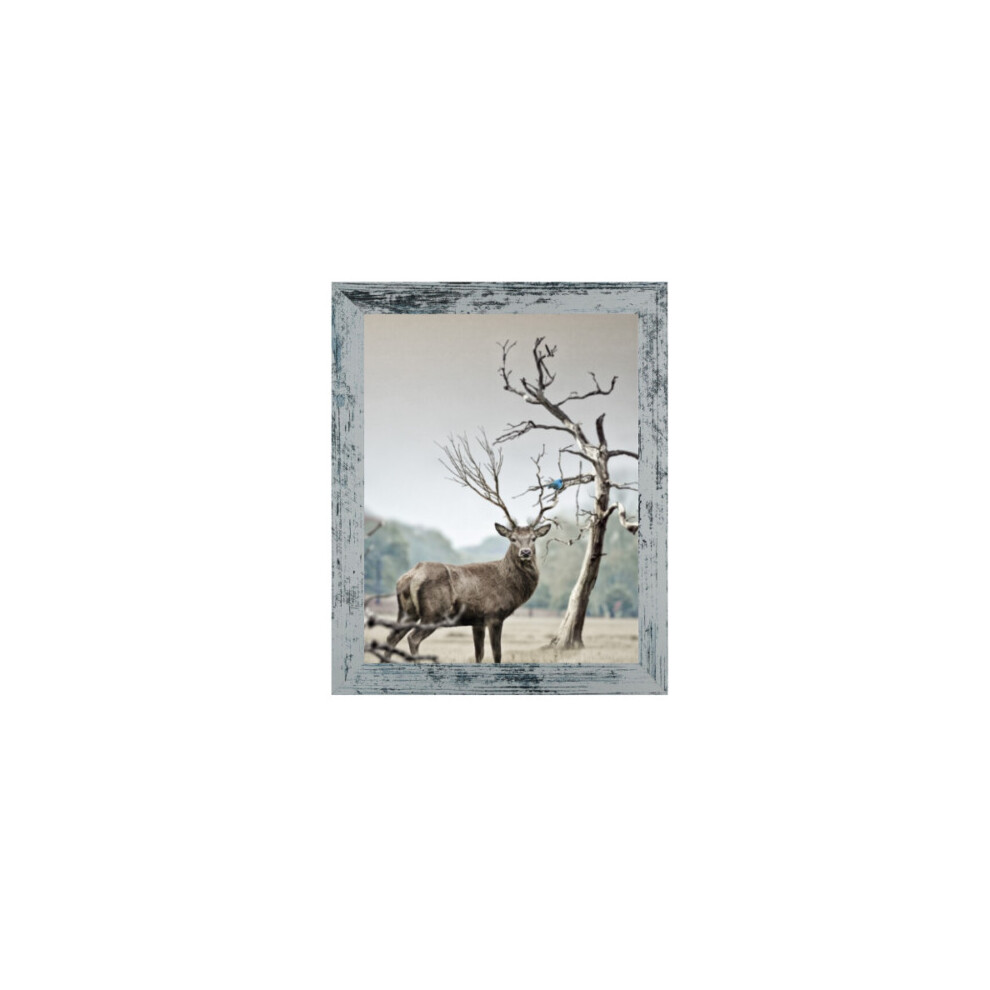 Sales Today Interior (A4 ( 29.7 X 21Cm )) Rustic White Blue A1 A2 A3 A4 A5 Picture Frame Blue,White