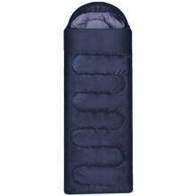 (Navy) Single Sleeping Bag Rectangular 3-4 Season Camping