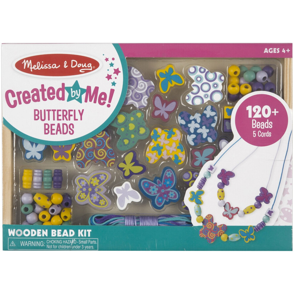 Melissa & Doug Wooden Bead Set-Butterfly Friends MD4179