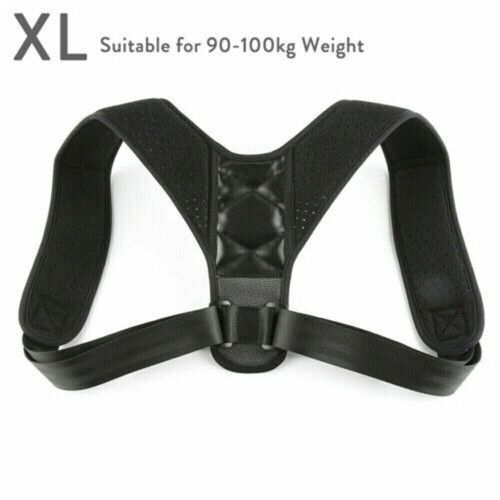 (XL) Back Posture Corrector Shoulder Straight Support Brace Belt Therapy Men Women
