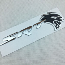 (SilverBlack) 1718 Challenger Charger Mopar Srt Hellcat 3d Emblem Badge Decal Oem New