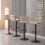 AINPECCA (4x BarStools, Suede BEIGE) Swivel Bar Chairs 4