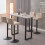 AINPECCA (4x BarStools, Suede BEIGE) Swivel Bar Chairs 3