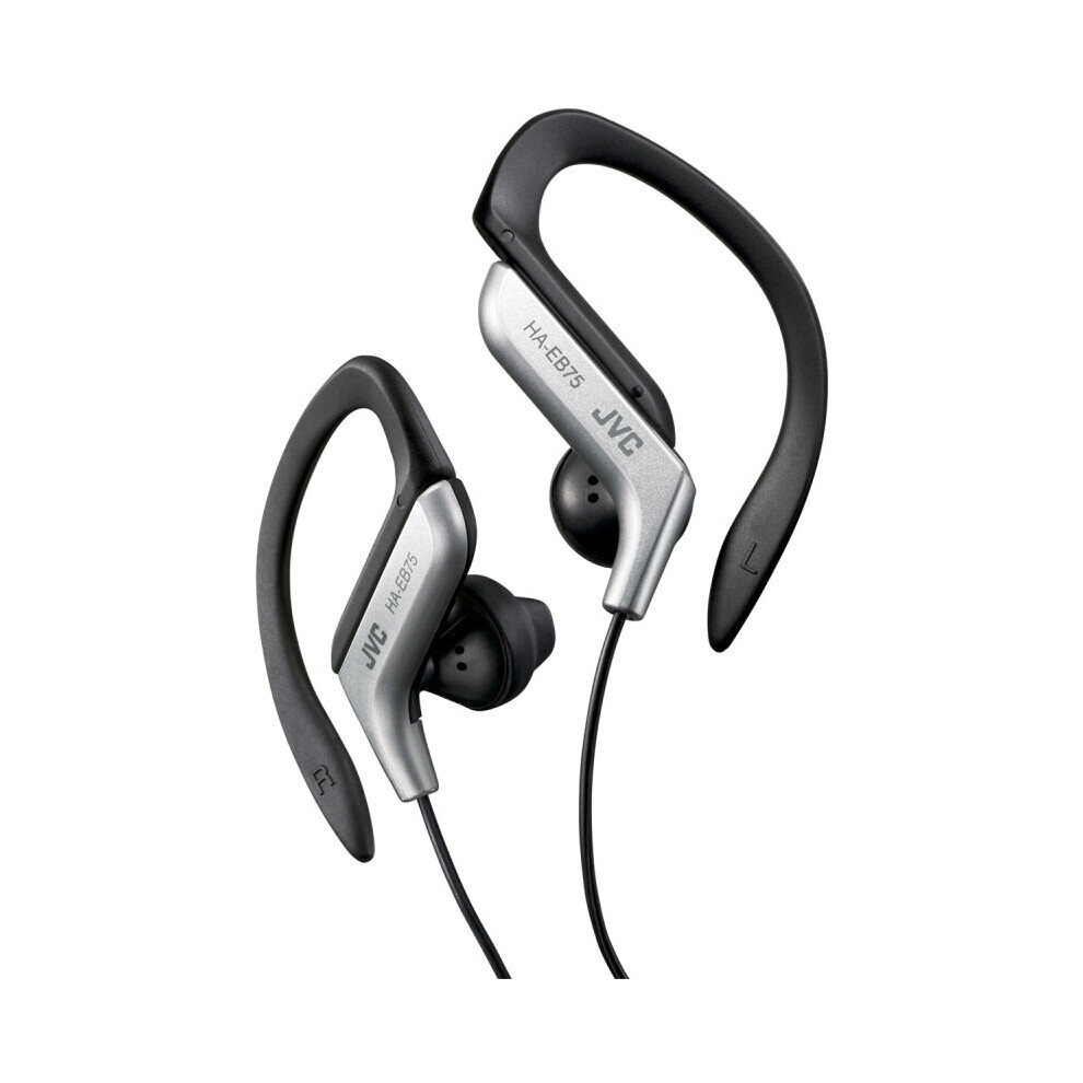 JVC HAEB75SN Sports Earphones with Adjustable Clip - Silver