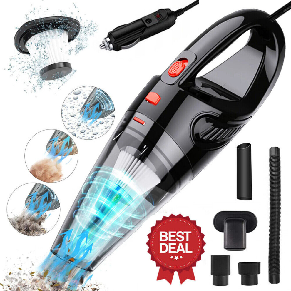 12V 4000PA Powerful Car Vacuum Cleaner Wet/Dry Strong Suction Handheld