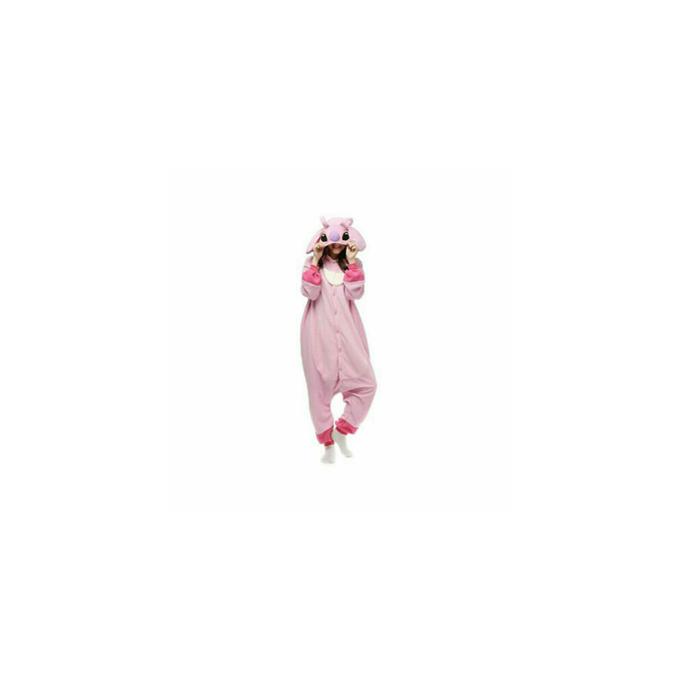 (  Pink Stitch, M) Unisex Stitch Kigurumi Cosplay Costume Animal Party Birthday Sleepwear Dresses